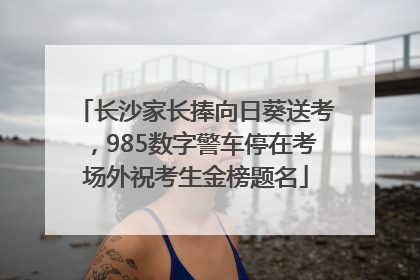 长沙家长捧向日葵送考，985数字警车停在考场外祝考生金榜题名